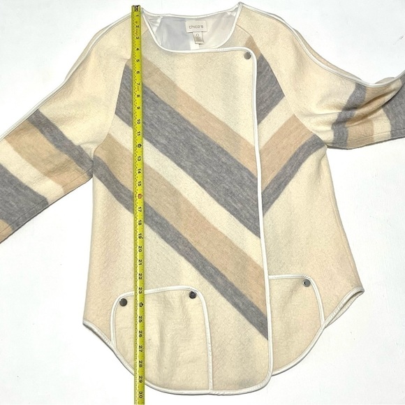 Chico's Woman 100% WOOL Cardigan Coat Sweater Size S - Picture 16 of 16